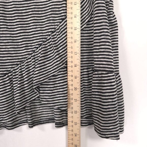 ALC Ava Tank Top 100% LINEN Striped Ruffle Front Spaghetti Strap Cami SMALL - Picture 6 of 9